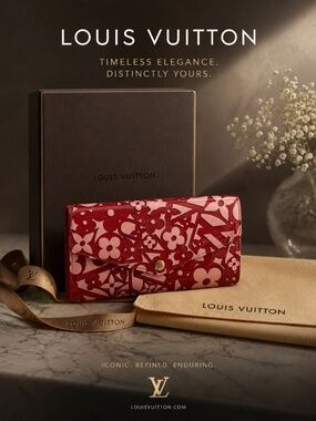 LOUIS VUITTON LV Portefeuille Sarah Long Wallet Vernis Sweet Monogram FULL ENCLU